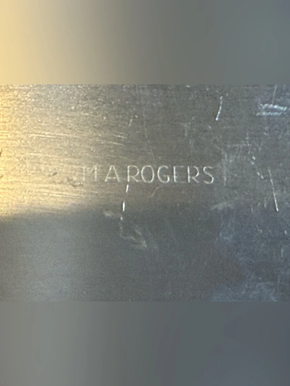 Vintage Wm Rogers Silver Plate Oval Rope Edge Bread Serving Tray 13.5